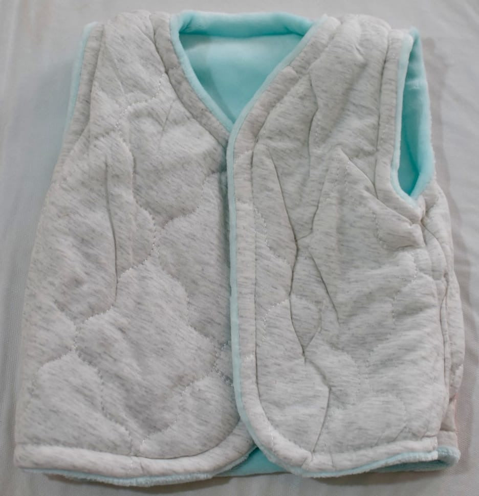 Blue Sleeveless Jacket