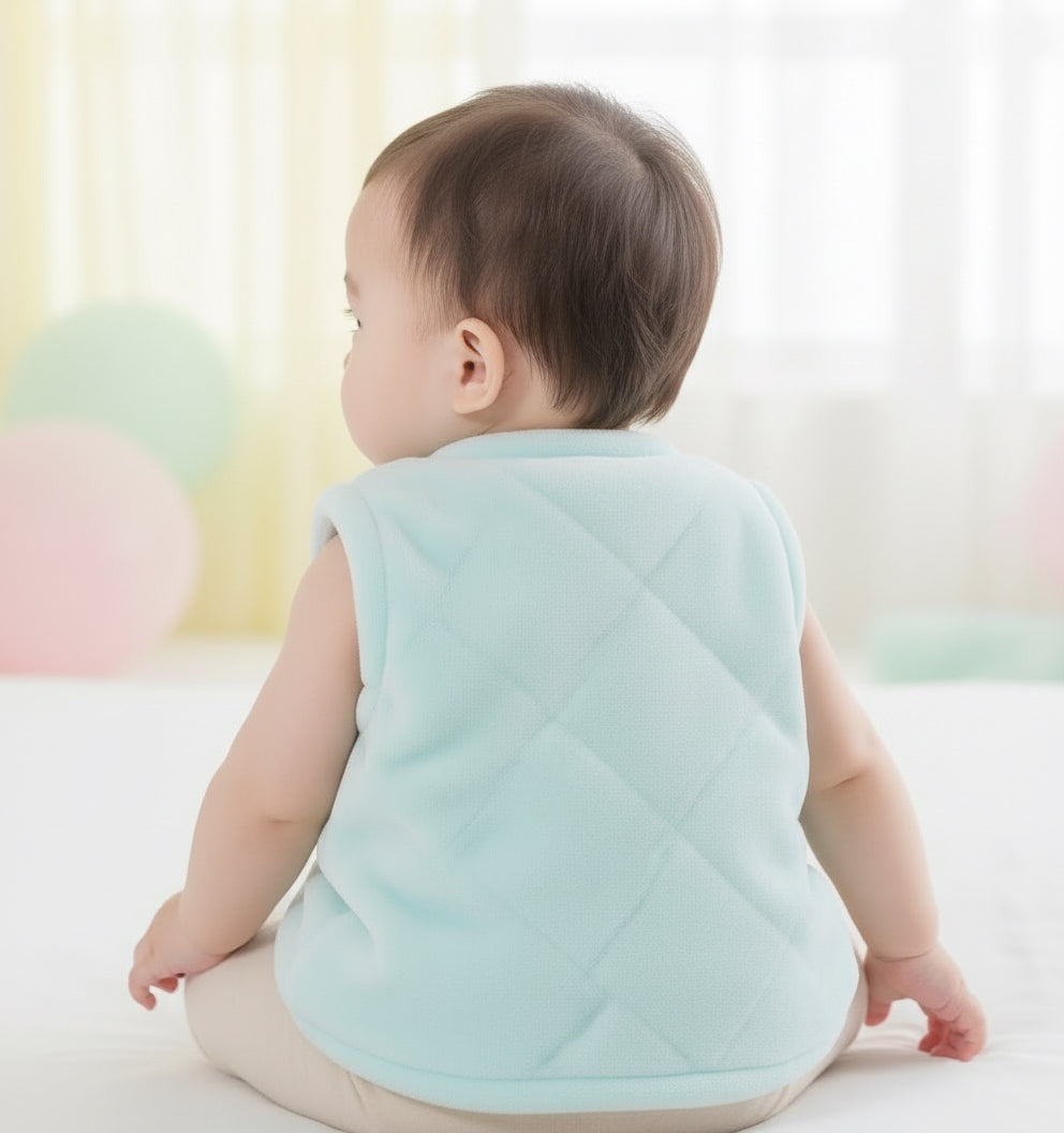 Blue Sleeveless Jacket