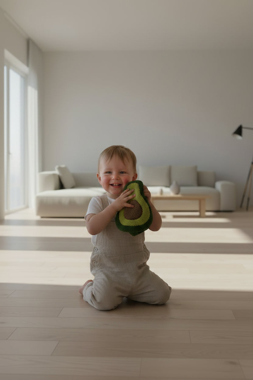 Plush green avocado napkin
