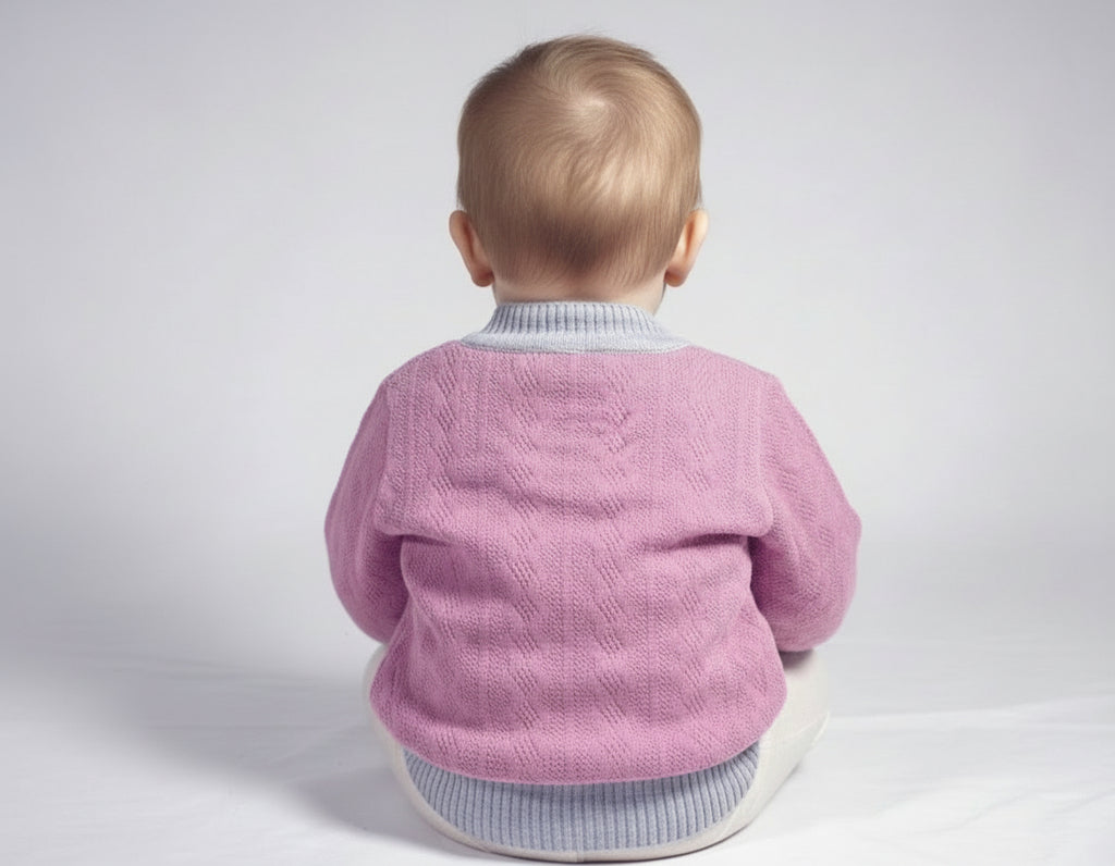 Pink and Grey Cardigan